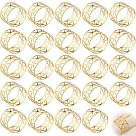 HAPPOW 24 Stück Serviettenringe Gold, Ringe für