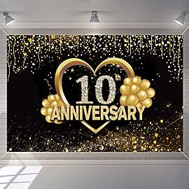Happy 10. Geburtstag Dekoration Banner, Hochzeit