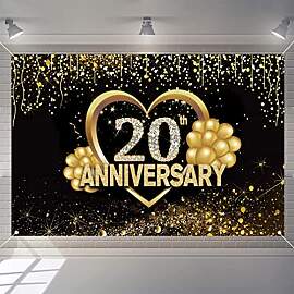 Happy 20th Anniversary Dekoration Banner, 20.