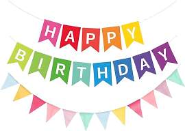 Happy Birthday Girlande Bunt Papier Geburtstag