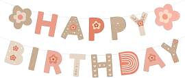 Happy Birthday Girlande, Gänseblümchen Girlande