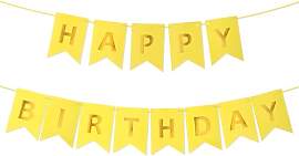 Happy Birthday Girlande, Geburtstag Wimpelkette