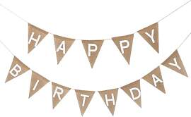 Happy Birthday Girlande Wimpelkette, Geburtstag