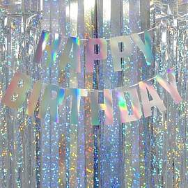 Happy Birthday Girlanden Banner Irisierende