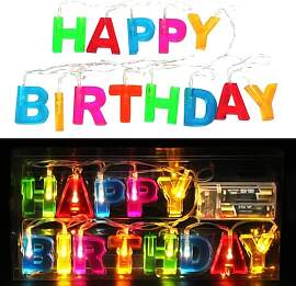Happy Birthday Lights Lichterkette mit 13