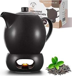Happy Lemuro Teekanne mit Stövchen Set - 1,2 l -