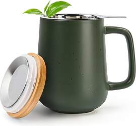 Happy Lemuro Teetasse mit Deckel und Sieb - 500 ml 