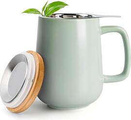Happy Lemuro Teetasse mit Deckel und Sieb - 500 ml 