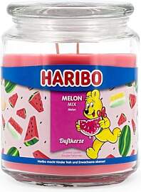 Haribo Große Duftkerze im Glas mit Deckel | Melon 