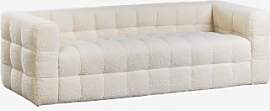 Harriet 3-sitzer-sofa Aus Schaffell Chenille Creme 