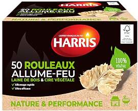 HARRIS - 50 Rollen Anzünder – 100% natürlich