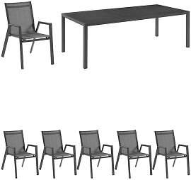 Hartman Aruba Gartenmöbel-Set L (6 Plätze) Tisch 