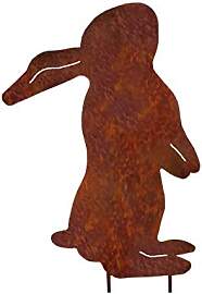Hase 40cm Metall Rost Gartendeko Edelrost Groß