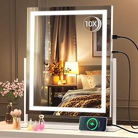 Hasipu LED Schminkspiegel 40x50cm mit Beleuchtung
