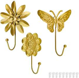 HASLED Garderobenhaken Gold 3er Set | Wandhaken