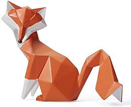 HAUCOZE Fuchs Figur Tier Statue Geometrische