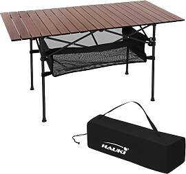 Hauki Campingtisch faltbar Braun, 118 x 55 x 64,5