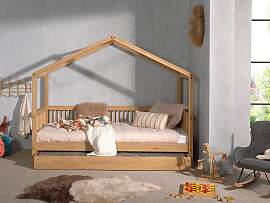 Hausbett HOME AFFAIRE, braun (eiche natur geölt,