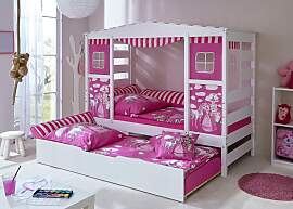 Hausbett TICAA "Lio", pink (weiß),