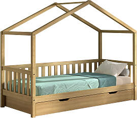 Hausbett VIPACK "Dallas aus massiver Eiche,