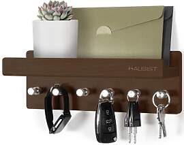 HAUSIST Schlüsselbrett Holz mit Ablage,