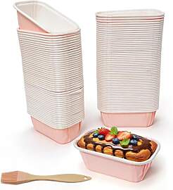 HavaCue 100 Stück Rosa Mini Kuchenform Papier, 8