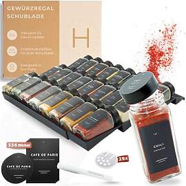Havenhaus Gewürzregal Set mit Gewürzgläsern