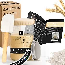 HAVENHAUS Sauerteig Starter Set | Sauerteig Glas