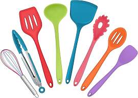 HaWare Küchenhelfer Set, 8 Stück Silikon