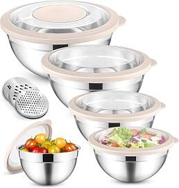 HaWare Rührschüssel 5er Set, Edelstahl Schüssel 
