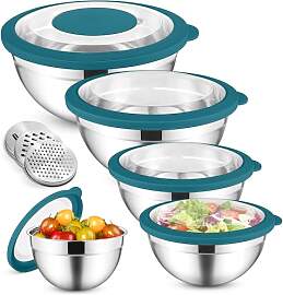 HaWare Rührschüssel 5er Set, Edelstahl Schüssel 