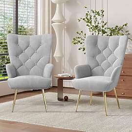 Hawthyhome 2er-Set eleganter Sessel polsterstuhl