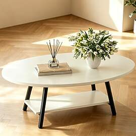 Hawthyhome Runde Beistelltisch 2-Tier Couchtisch