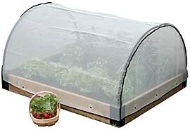 Haxnicks Glasglocke im Hochbeet Micromesh Cover