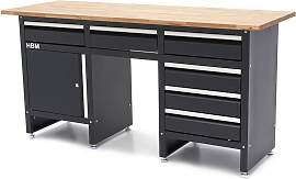 HBM Werkbank 171 cm mit 6 Schubladen und Tür,