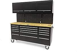 HBM Werkbank 182 cm mit 15 Schubladen, Schrankwand 