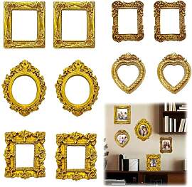 HBSFBH 10 Stück Mini Bilderrahmen Gold Vintage,