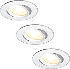 HCFEI 3er Set LED Einbaustrahler flach FLAT DIM