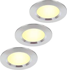 HCFEI 3er Set Möbel Einbauleuchte 12V ultra flach 