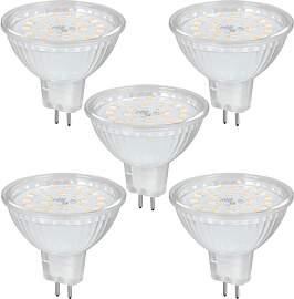 HCFEI 5er MR16 LED Leuchtmittel 12V, 4W Lampe