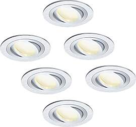 HCFEI 6er Set LED Einbaustrahler dimmbar flach