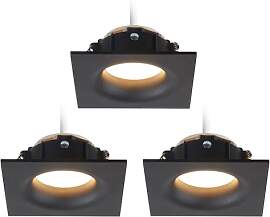 HCFEI LED Einbaustrahler Set eckig - schwarz 5