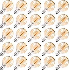 Hcnew 25 Stücke G40 1W LED kleine Glühbirnen E12 