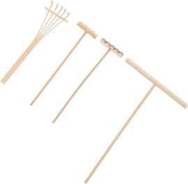 Healifty 4 Stück Mini Zen Sand Rechen Bambus