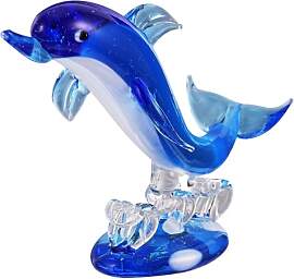 HEALLILY Glasdelfin-Figuren, Tierskulptur, Statue, 