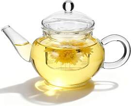 Healvian Mini Teekanne Glas 250ml/8.5oz Teekanne