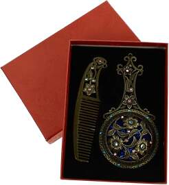 Healvian Vintage Kamm Und Spiegel Set Retro