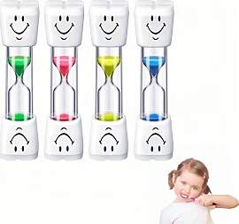 Heanvmyss Sanduhr Zähneputzen Kinder,4 Stück