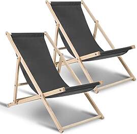 Hebitod Liegestuhl Holz Klappbar, 2 Ser Set,