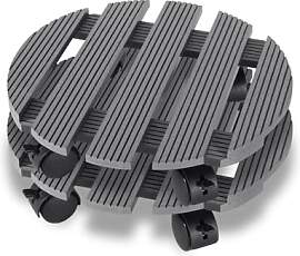 Hebitod Pflanzenroller rund 2er Set aus WPC,